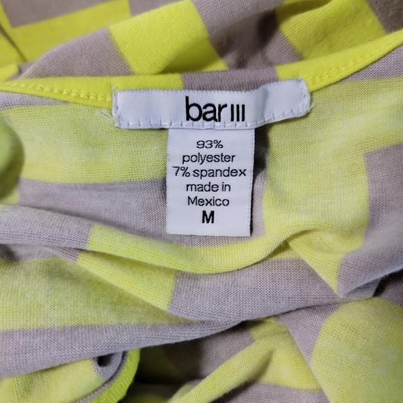 Womans Bar III Tank Knit Maxi Dress Zig zag Pattern Bright Yellow/Taupe Size Med - Picture 6 of 8